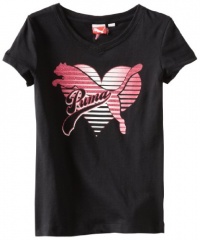 Puma - Kids Girls 7-16 Core Heart T-Shirt, Black, X-Large Puma - Kids Girls 7-16 Core Heart T-Shirt, Black, X-Large