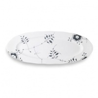 Royal Copenhagen Black Fluted Mega Fish Platter 23.5 in Royal Copenhagen Black Fluted Mega Fish Platter 23.5 in