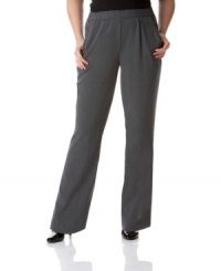 Want plus size fashion that takes comfort into account? Try on these pull-on pants from JM Collection's line of plus size clothes for an easy and versatile choice. Want plus size fashion that takes comfort into account? Try on these pull-on pants from JM Collection's line of plus size clothes for an easy and versatile choice.