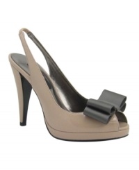 With their sleek slingback silhouette and dainty peep-toe detail, Nina's Elden pumps convey understated elegance for evening. A simple grosgrain bow on the vamp further enhances the look. With their sleek slingback silhouette and dainty peep-toe detail, Nina's Elden pumps convey understated elegance for evening. A simple grosgrain bow on the vamp further enhances the look.