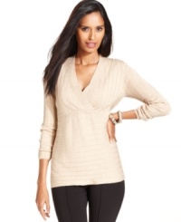 Style&co.'s petite sweater is perfect for the season ahead with its beautiful fit and shimmering metallic finish. Style&co.'s petite sweater is perfect for the season ahead with its beautiful fit and shimmering metallic finish.