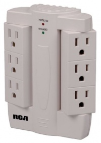 RCA PSWTS6R Wall Tap Surge Protector with 6 Swivel Outlets RCA PSWTS6R Wall Tap Surge Protector with 6 Swivel Outlets