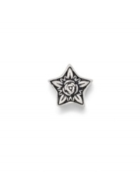 A sterling silver star surrounds a crafted rose in this unusual bead. Donatella is a playful collection of charm bracelets and necklaces that can be personalized to suit your style! Available exclusively at Macy's. A sterling silver star surrounds a crafted rose in this unusual bead. Donatella is a playful collection of charm bracelets and necklaces that can be personalized to suit your style! Available exclusively at Macy's.