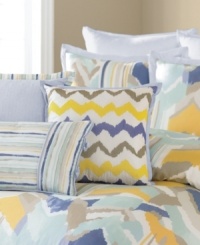 Martha Stewart Collection brings a bright, refreshing look to your room with this Painted Chevron completer set, featuring chevron and stripe patterns in an understated palette for a soothing presentation. Martha Stewart Collection brings a bright, refreshing look to your room with this Painted Chevron completer set, featuring chevron and stripe patterns in an understated palette for a soothing presentation.