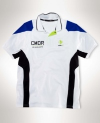 The iconic polo shirt is reinterpreted in our sporty design, constructed from moisture-wicking stretch pique with hydro-mesh panels for a sleek look that offers a cool, comfortable feel. The iconic polo shirt is reinterpreted in our sporty design, constructed from moisture-wicking stretch pique with hydro-mesh panels for a sleek look that offers a cool, comfortable feel.