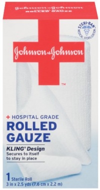 Johnson & Johnson Red Cross Rolled Gauze, 3 Inch x 2.5 Yards, 1 Count (Pack of 3) Johnson & Johnson Red Cross Rolled Gauze, 3 Inch x 2.5 Yards, 1 Count (Pack of 3)