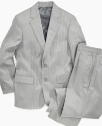 Stripes get special in this jacket and pant set from Nautica that will keep him comfortable and dapper no matter what the occasion. (Clearance) Stripes get special in this jacket and pant set from Nautica that will keep him comfortable and dapper no matter what the occasion. (Clearance)