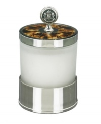 The alluring beauty of multi-faceted tortoiseshell presents a warm accent to clean stainless steel in this scented candle from Lauren Ralph Lauren. Enjoy the light, woodsy aromas of cedar, sandalwood and patchouli. Fill the trinket box with tiny treasures after using the candle. The alluring beauty of multi-faceted tortoiseshell presents a warm accent to clean stainless steel in this scented candle from Lauren Ralph Lauren. Enjoy the light, woodsy aromas of cedar, sandalwood and patchouli. Fill the trinket box with tiny treasures after using the candle.