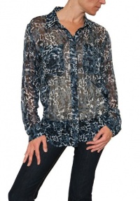 Women's Equipment Femme Signature Blouse in Turquoise Tortoise