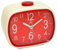 Infinity Instruments That 70's Clock - Cream/Red Alarm Clock Infinity Instruments That 70's Clock - Cream/Red Alarm Clock