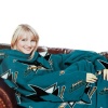NHL San Jose Sharks Comfy Throw, Blanket with Sleeves Repeat Design
