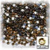 The Crafts Outlet 1440-Piece Flat Back Round Rhinestones, 3mm, Beer Brown