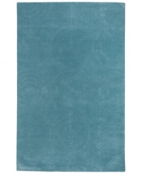 By using a centuries-old technique, craftsmen are able to produce the unique detail and texture of this plush wool rug from Surya's Mystique collection. They work traditional shuttles, then hand-carve and hand-finish the rug in pursuit of high quality and a flawless finish. In a rich spa blue, carved discs and spirals add subtle style to this elegant, versatile rug. By using a centuries-old technique, craftsmen are able to produce the unique detail and texture of this plush wool rug from Surya's Mystique collection. They work traditional shuttles, then hand-carve and hand-finish the rug in pursuit of high quality and a flawless finish. In a rich spa blue, carved discs and spirals add subtle style to this elegant, versatile rug.