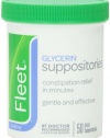 Fleet Adult Glycerin Suppositories, 50-Count Jars (Pack of 4)