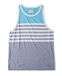Exercise your right to bear arms in this sleeveless striped tank from O'Neill.
