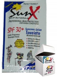 Sunscreen Towelettes by SunX Ultra Protection Version