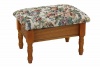 Frenchi Home Furnishing Queen Anne Style Footstool with Storage in Cherry Finish