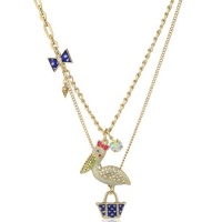 Betsey Johnson Ivy League Pelican Purse 2 Row Necklace Betsey Johnson Ivy League Pelican Purse 2 Row Necklace