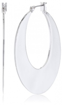 Kenneth Cole New York Shiny Earrings Silver Large Sculptural Hoop Earrings Kenneth Cole New York Shiny Earrings Silver Large Sculptural Hoop Earrings
