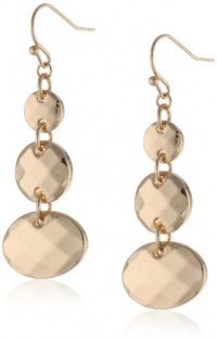 Kenneth Cole New York Shiny Ear Update Gold Faceted Bead Triple Drop Earrings Kenneth Cole New York Shiny Ear Update Gold Faceted Bead Triple Drop Earrings