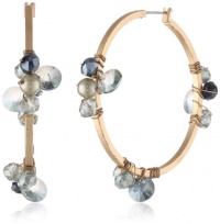 Kenneth Cole New York Woven Faceted Bead Cluster Hoop Earrings Kenneth Cole New York Woven Faceted Bead Cluster Hoop Earrings