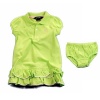 Polo By Ralph Lauren Infant Girl's Cupcake Polo Dress Layette (6 Months, Green)