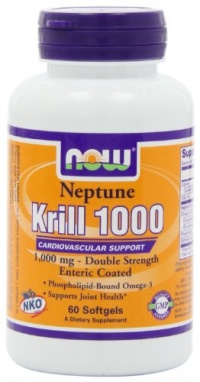 Now Foods Neptune Krill Oil 1000mg Soft-gels, 60-Count