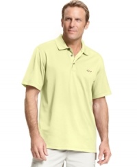 This polo by Greg Norman for Tasso Elba not only showcases your sense of style but also supports your skills out the course. This polo by Greg Norman for Tasso Elba not only showcases your sense of style but also supports your skills out the course.