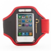 Gear Beast Apple iPhone 4 / 4S / Galaxy S3 Mini Premium Nylon/Neoprene Sports Armband (Red) Gear Beast Apple iPhone 4 / 4S / Galaxy S3 Mini Premium Nylon/Neoprene Sports Armband (Red)