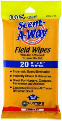 Hunter's Specialties Scent-A-Way Odorless Field Wipes