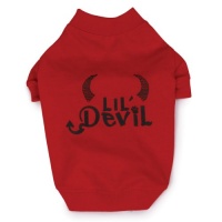 Zack & Zoey Polyester/Cotton Lil' Devil Dog Tee, Large, Red Zack & Zoey Polyester/Cotton Lil' Devil Dog Tee, Large, Red