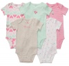 Carter's Baby Girls 5 Pack Short Sleeve Bodysuit Set