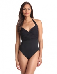 Gottex Women's Beach GoDDess Surplice Halter One Piece, Classic Black, 14 Gottex Women's Beach GoDDess Surplice Halter One Piece, Classic Black, 14