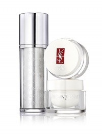 Smooth, firm and nourish your skin with the magic of Yves Saint Laurent's ultimate anti-aging skincare, Temps Majeur. Decadently luxurious and deeply replenishing, Temps Majeur creme and eye cream work wonders to correct visible signs of aging, to restore and maintain exceptional, youthful radiance. Contains: Temps Majeur Serum Concentrate, Temps Majeur Eye Cream and a deluxe sample of Temps Majeur Creme. Smooth, firm and nourish your skin with the magic of Yves Saint Laurent's ultimate anti-aging skincare, Temps Majeur. Decadently luxurious and deeply replenishing, Temps Majeur creme and eye cream work wonders to correct visible signs of aging, to restore and maintain exceptional, youthful radiance. Contains: Temps Majeur Serum Concentrate, Temps Majeur Eye Cream and a deluxe sample of Temps Majeur Creme.