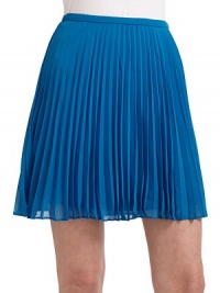 THE LOOKThin banded waistPleated silhouetteSide zip closureTHE FITAbout 18 longTHE MATERIALPolyesterFully linedCARE & ORIGINDry cleanImportedModel shown is 5'10 (177cm) wearing US size 4. THE LOOKThin banded waistPleated silhouetteSide zip closureTHE FITAbout 18 longTHE MATERIALPolyesterFully linedCARE & ORIGINDry cleanImportedModel shown is 5'10 (177cm) wearing US size 4.
