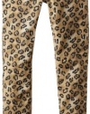 Freestyle Revolution Girls 7-16 Animal Print Jeans, Khaki, 12