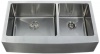 Kraus 36 inch Farmhouse Apron 60/40 Double Bowl 16 gauge Stainless Steel Kitchen Sink