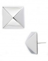 Kate Spade New York Locked In Large Pyramid Stud Silver Earrings