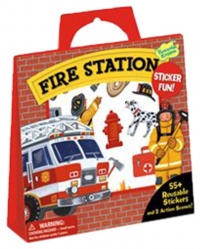 Peaceable Kingdom Press Sticker Fun! 'Fire Station' Reusable Sticker Tote Peaceable Kingdom Press Sticker Fun! 'Fire Station' Reusable Sticker Tote