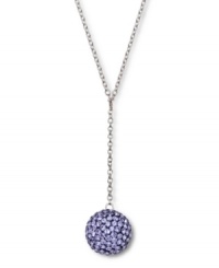 Pastel perfection. A lovely lilac/pale blue-hued Tanzanite Pointiage® crystal pendant serves as a fashionable focal point for Swarovski's Y-shaped necklace. Set in silver tone mixed metal. Approximate length: 16-1/2 inches. Approximate drop: 1-1/2 inches. Pastel perfection. A lovely lilac/pale blue-hued Tanzanite Pointiage® crystal pendant serves as a fashionable focal point for Swarovski's Y-shaped necklace. Set in silver tone mixed metal. Approximate length: 16-1/2 inches. Approximate drop: 1-1/2 inches.