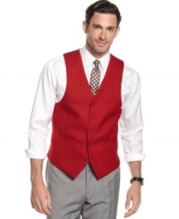 Rev up your everyday dress with this bold red vest from Lauren by Ralph Lauren. Rev up your everyday dress with this bold red vest from Lauren by Ralph Lauren.