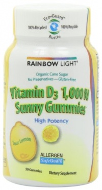 Rainbow Light Vitamin D3 (1000 IU) Sunny Gummies, 50-Count Gummies (Pack of 3) Rainbow Light Vitamin D3 (1000 IU) Sunny Gummies, 50-Count Gummies (Pack of 3)
