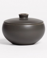 With a powdery matte finish and clean modern shape, this covered sugar from renowned designer Vera Wang brings minimalism to the table with chic style. In soft, natural graphite, it's perfect for coordinating with any decor. With a powdery matte finish and clean modern shape, this covered sugar from renowned designer Vera Wang brings minimalism to the table with chic style. In soft, natural graphite, it's perfect for coordinating with any decor.