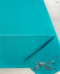 Make any meal sing with Chirp. Like the beloved Lenox dinnerware, this beautifully embroidered tablecloth features whimsical birds and florals to keep casual tables fresh. Make any meal sing with Chirp. Like the beloved Lenox dinnerware, this beautifully embroidered tablecloth features whimsical birds and florals to keep casual tables fresh.