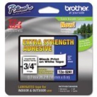 Brother extra strength Tape, Black on White, 18mm (TZeS241) - Retail Packaging Brother extra strength Tape, Black on White, 18mm (TZeS241) - Retail Packaging