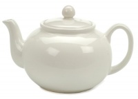 RSVP Stoneware Teapot, White RSVP Stoneware Teapot, White