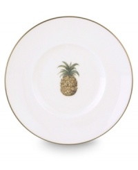Combining the exotic lushness of the tropics with classic British style, this china collection stirs romantic thoughts of overseas adventures. Finish dinner service properly with this dessert plate. Choose from three richly detailed designs: Shutter, Bamboo or Trade Winds. A thin rim of gold lends a brilliantly elegant touch. Combining the exotic lushness of the tropics with classic British style, this china collection stirs romantic thoughts of overseas adventures. Finish dinner service properly with this dessert plate. Choose from three richly detailed designs: Shutter, Bamboo or Trade Winds. A thin rim of gold lends a brilliantly elegant touch.
