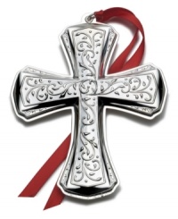 Find a meaningful gift in the 2012 cross ornament from Wallace. Polished sterling silver embossed with delicate vines will bring timeless elegance to any holiday tradition. Find a meaningful gift in the 2012 cross ornament from Wallace. Polished sterling silver embossed with delicate vines will bring timeless elegance to any holiday tradition.