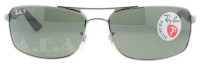 New Ray Ban RB3465 004/58 Gunmetal/Crystal Green Lens 61mm Polarized Sunglasses