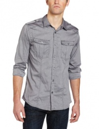 Marc Ecko Cut & Sew Men's Pinpoint Oxford Military Woven Shirt Marc Ecko Cut & Sew Men's Pinpoint Oxford Military Woven Shirt